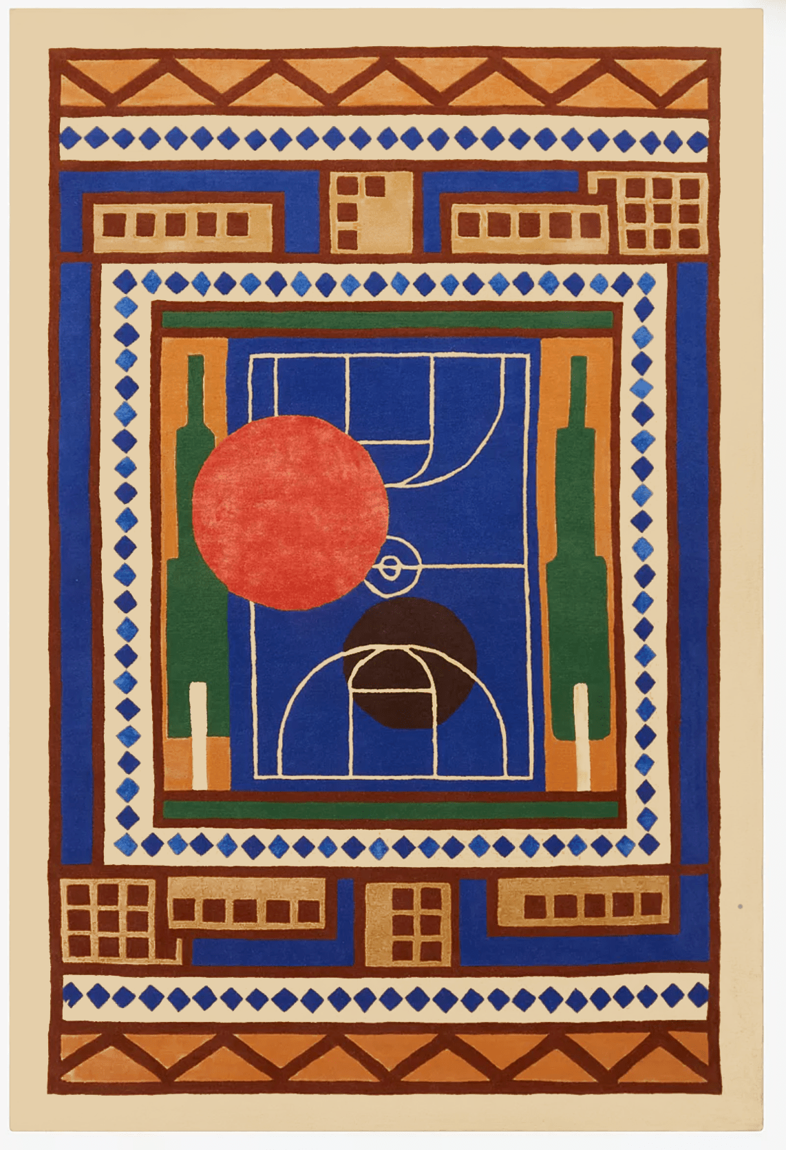 Custom rug 200x300 cm in living room setting