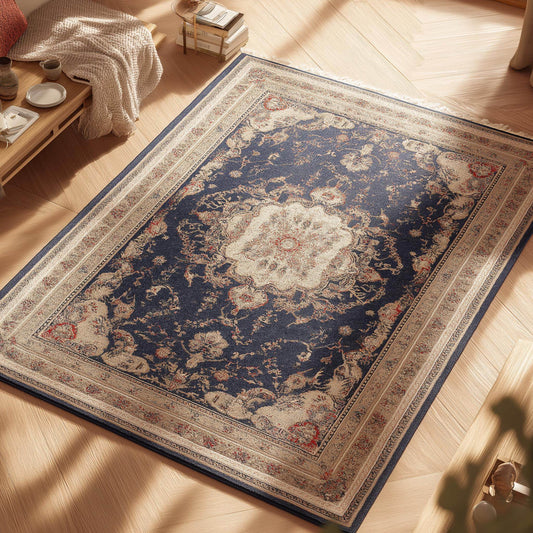 Hand Knotted Oushak Rug with muted gray floral wool pattern in traditional Turkish design