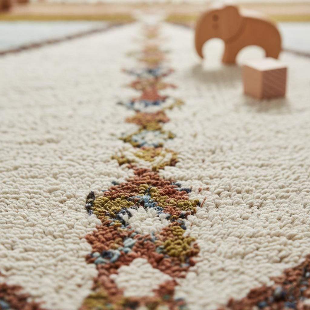 Hand-Woven Moroccan Wool Rug | Blush Pink & Sage Berber Design