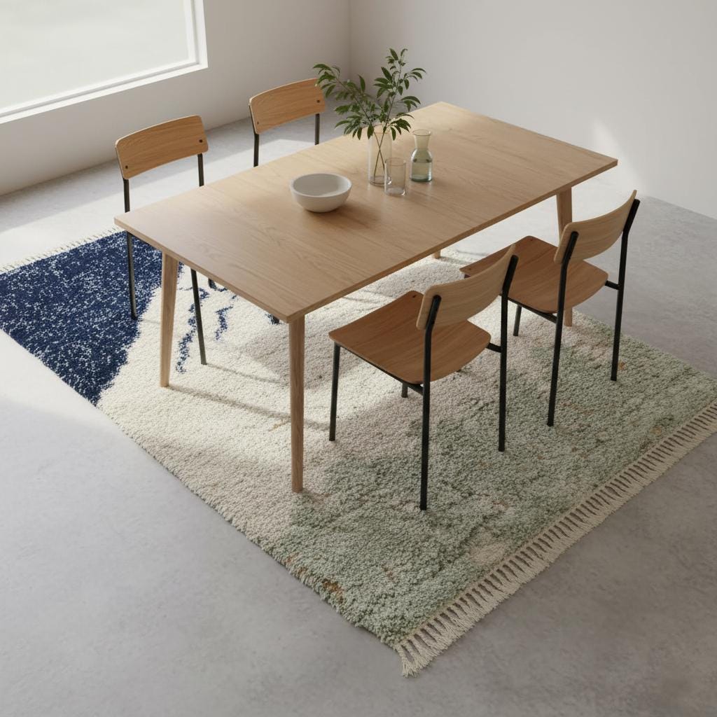 Handmade Moroccan Wool Rug | Mountain Berber Design, Boho Art