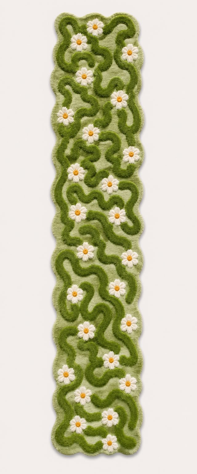 Custom rug options in 1x3 meter and 2.5x2.5 meter sizes displayed