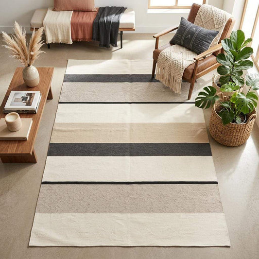 How Striped Rugs Can Make a Room Feel Larger