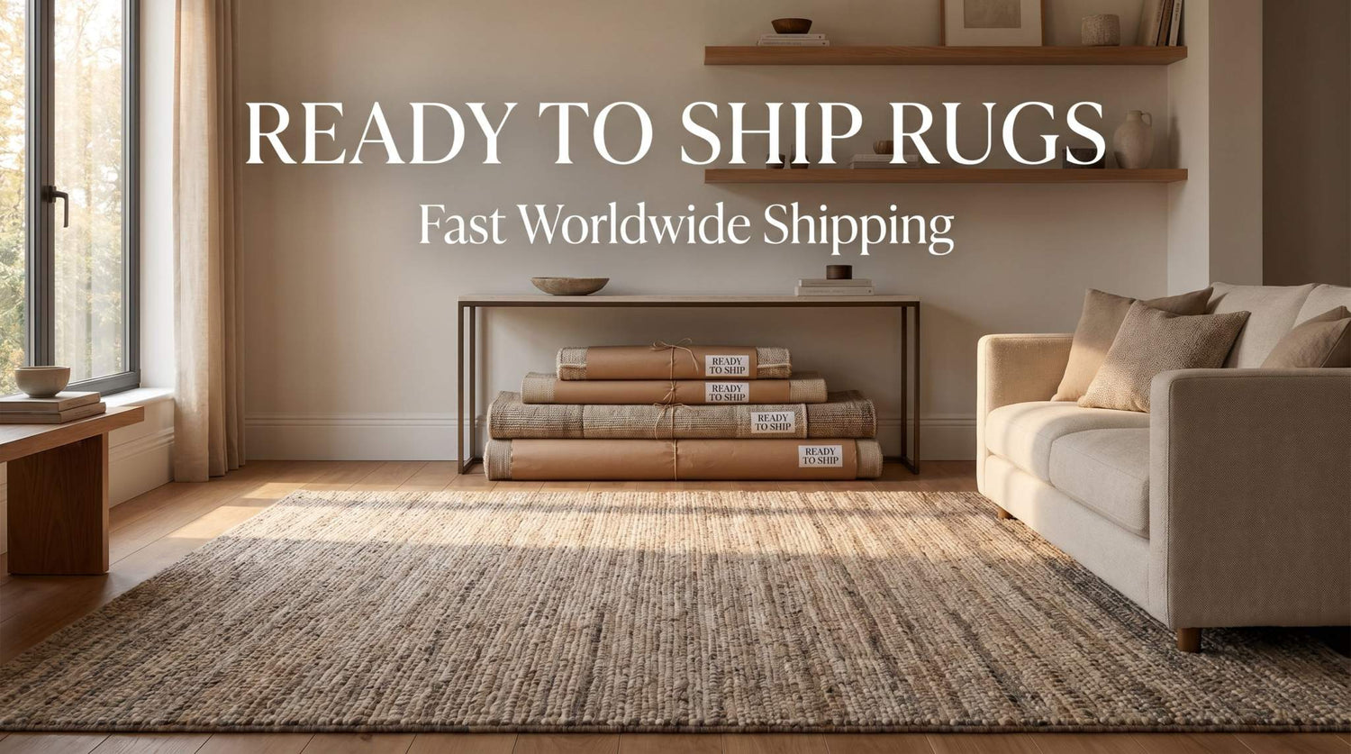 Ready to ship handmade rugs and carpets with fast shipping for home decor