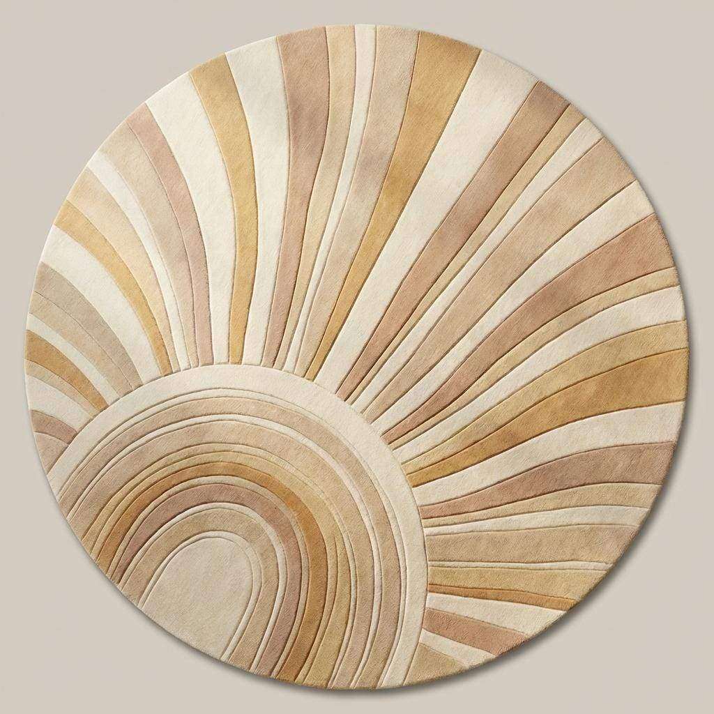 Handmade premium wool round rugs adding style and softness to modern interiors