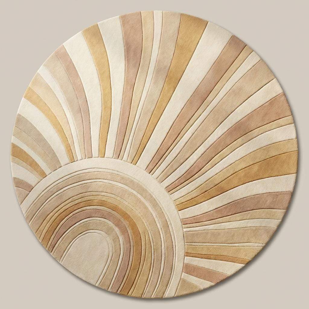 Handmade premium wool round rugs adding style and softness to modern interiors