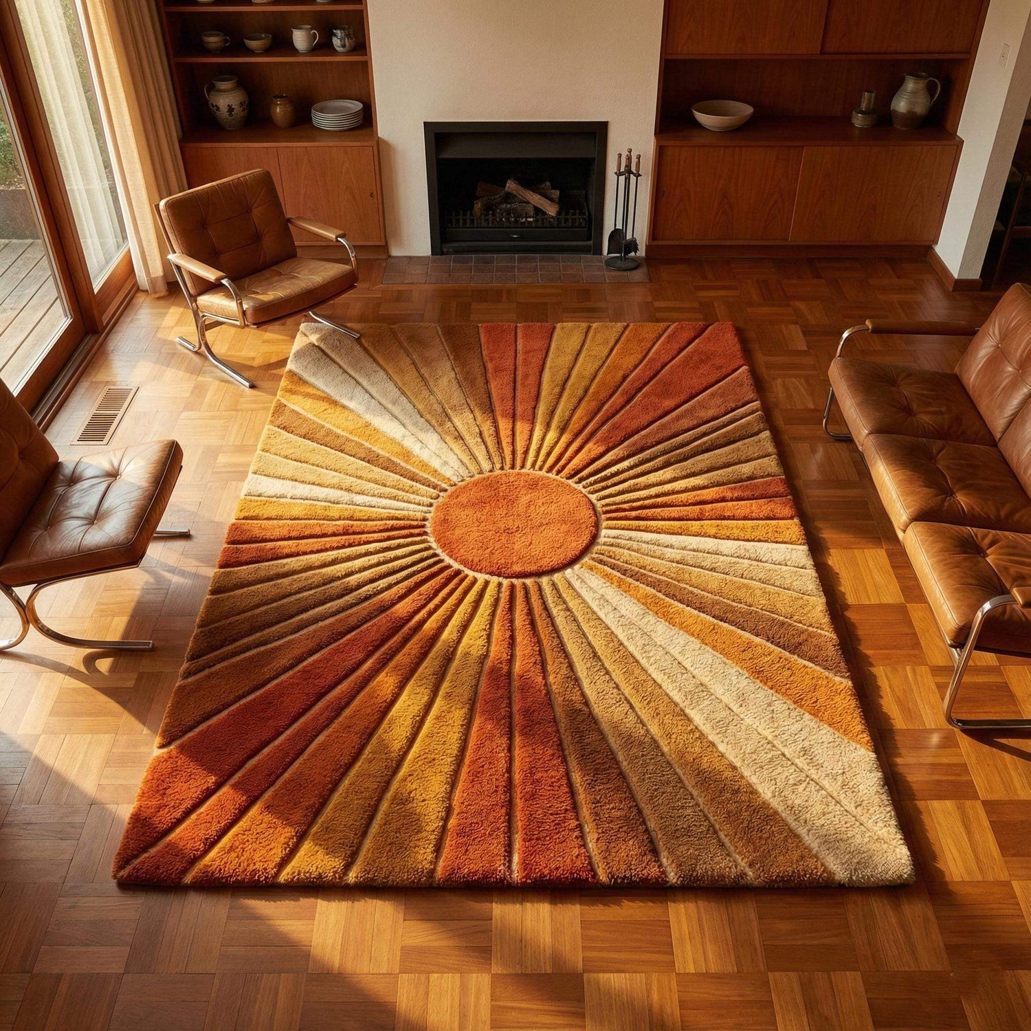 Hand tufted rugs made from premium wool with modern artistic designs for stylish interiors