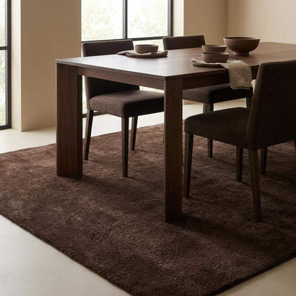 Chocolate Brown Hand Tufted Plush Area Rug Soft Modern Carpet for Living Room Minimalist Bedroom Floor Decor Rug __etsy:7903806395