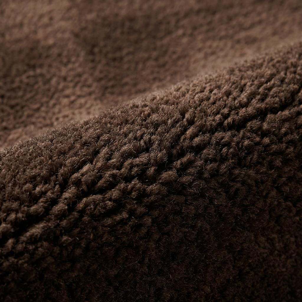 Close-up of dense plush fibers showing smooth low pile texture without shag strands __etsy:7903806471