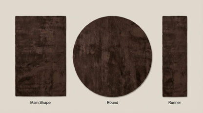 Chocolate Brown Hand Tufted Plush Area Rug Soft Modern Carpet for Living Room Minimalist Bedroom Floor Decor Rug __etsy:7903806401
