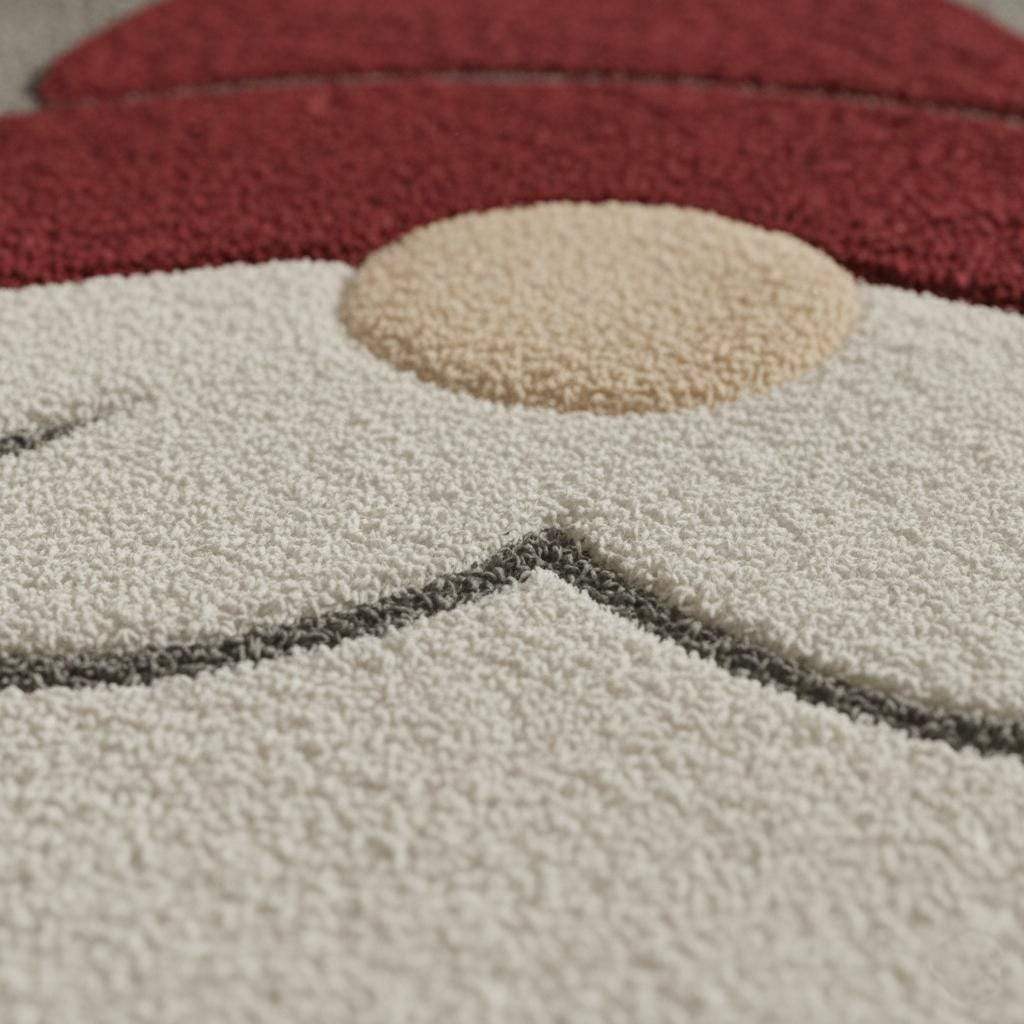 Hand-tufted Christmas Gnome Rug with plush texture and Santa gnome design, 4x6 feet festive area rug for cozy holiday decor