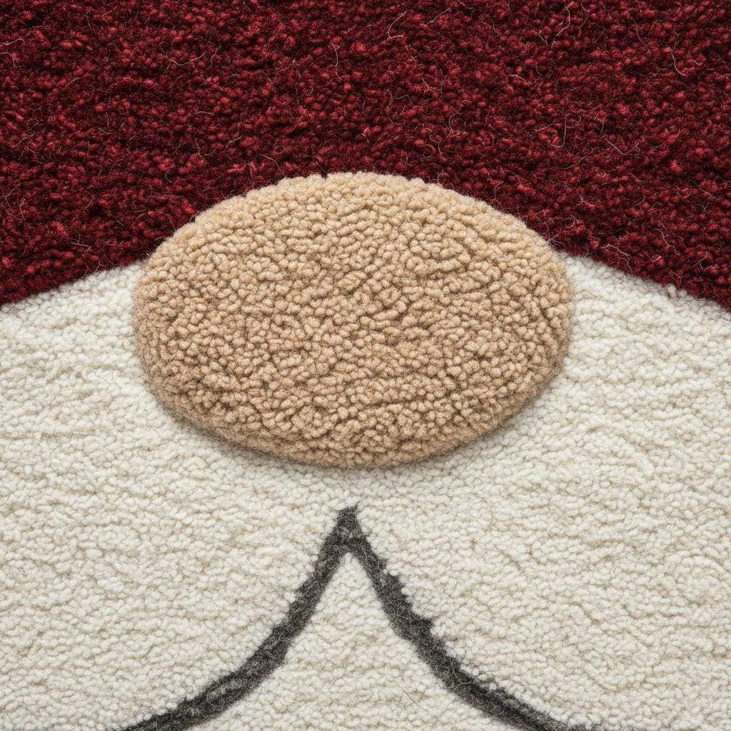 Hand-tufted Christmas gnome rug with plush texture and festive Santa design, 4x6 feet cozy winter decor carpet