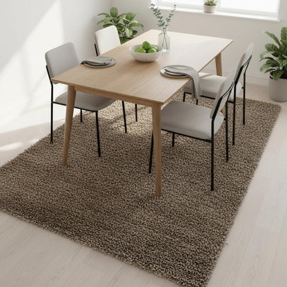 Chunk Wool Rug | Felt ball rug | Handwoven Natural Wool Area Rug,  Neutral Rug for Living Room, Modern Farmhouse Floor Decor, Boho Carpet
