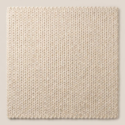 Macro shot highlighting the plush braided construction of a neutral cream textured rug
