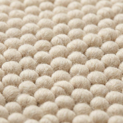 Chunky Wool Rug, Handwoven Pebble Texture Area Rug, Neutral Cream Carpet, Modern Boho Minimalist Decor, Thick Cozy Living Room Floor Rug