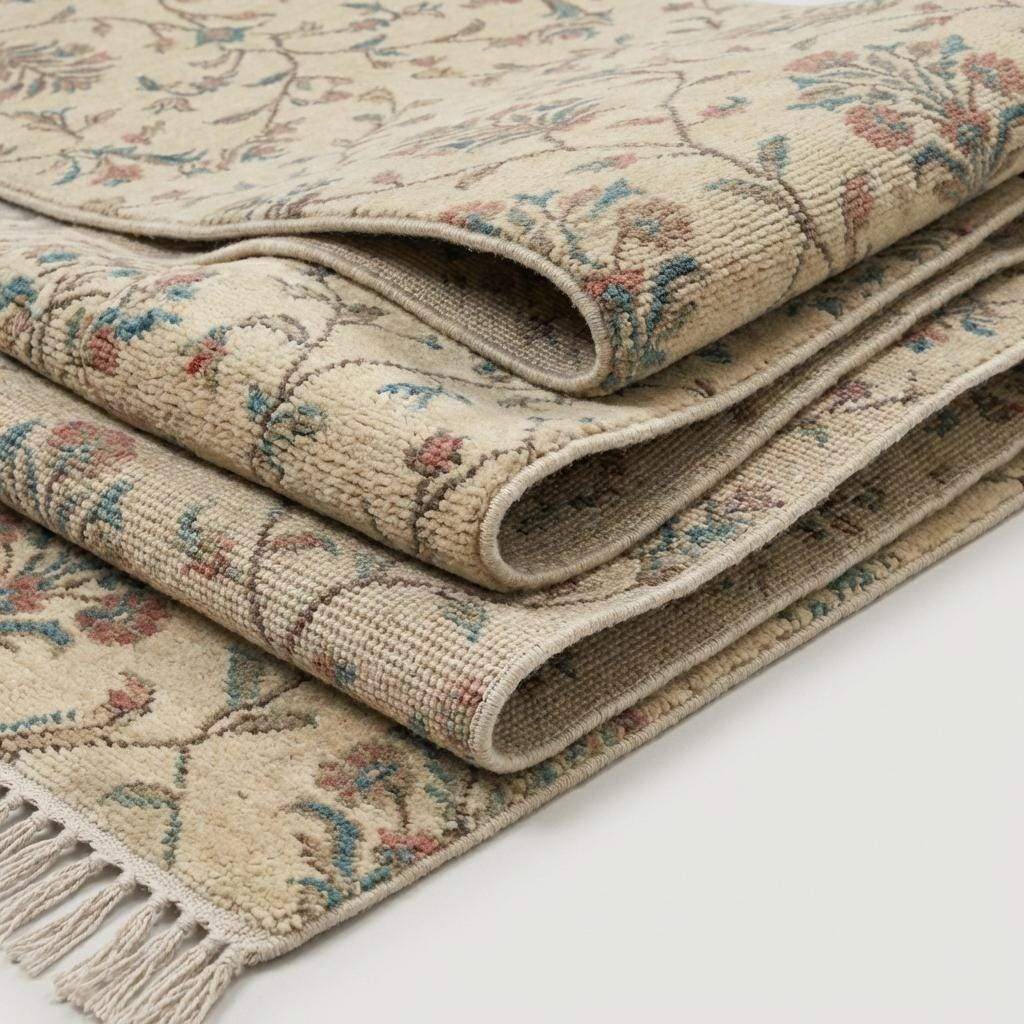 Floral Hand Knotted Runner Rug for Kitchen Hallway