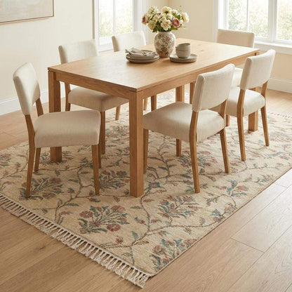 Floral Hand Knotted Runner Rug for Kitchen Hallway