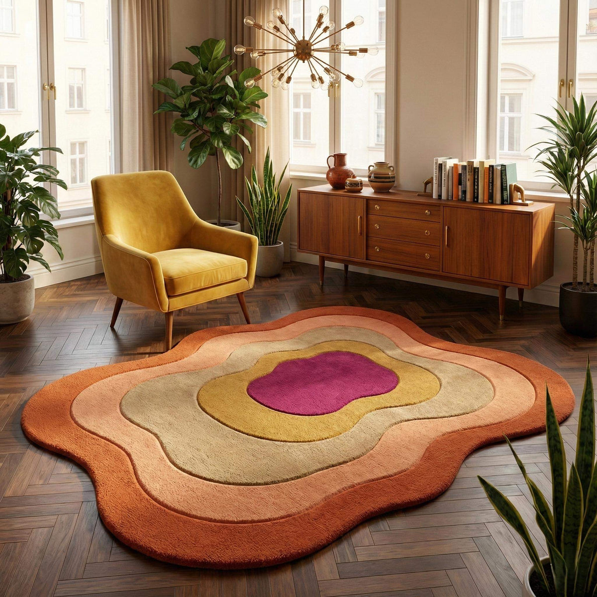 pflanzen regal Bambus Pflanzenregal HWC-Q33, Blumentreppe Blumenständer Pflanzentreppe, Stange 3 Ablagen Rollen 175x93x38cm ~ braun von heute-wohnen Deko