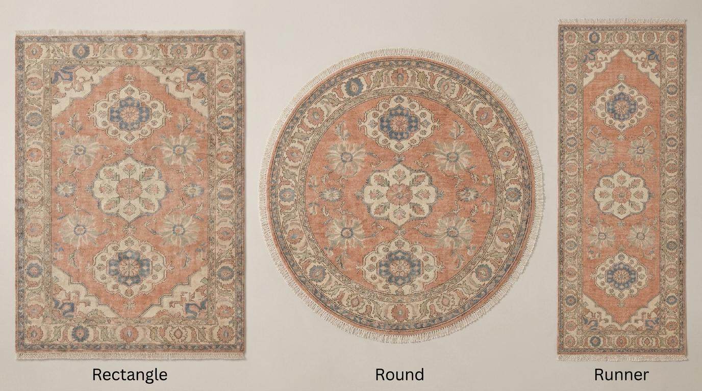 Handmade rug available in rectangle, round, runner, and hallway sizes for living room, bedroom, entryway, and dining spaces __etsy:8051918020