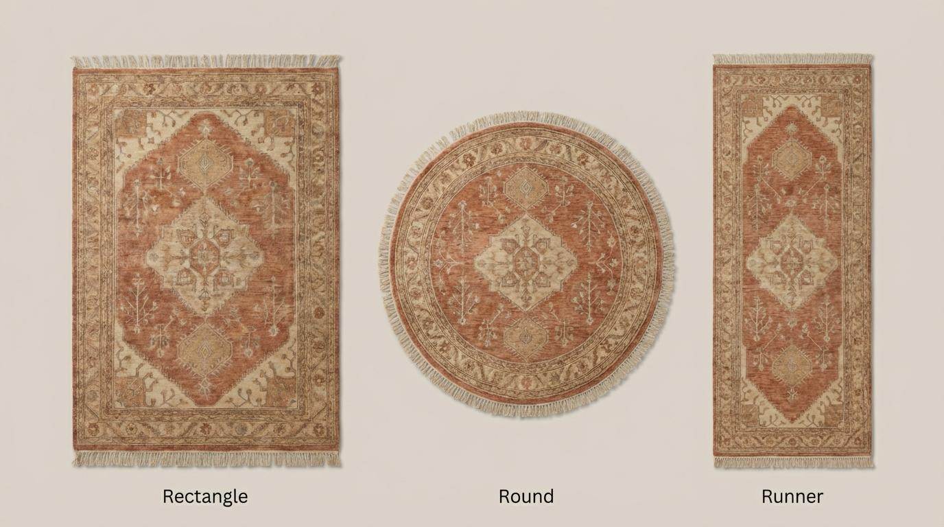 Hand Knotted Oushak Rug 8x10, Terracotta Vintage Medallion Wool Area Rug for Living Room, Turkish Style Handmade Carpet __etsy:7779044523