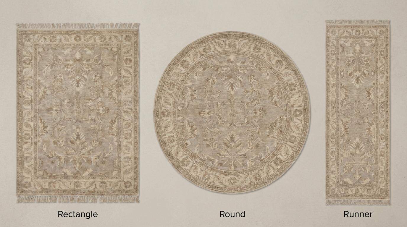 Hand Knotted Oushak Style Rug Neutral Beige Floral Vintage Wool Area Rug Living Room Handmade Persian Inspired Carpet 9x12 , 8x10