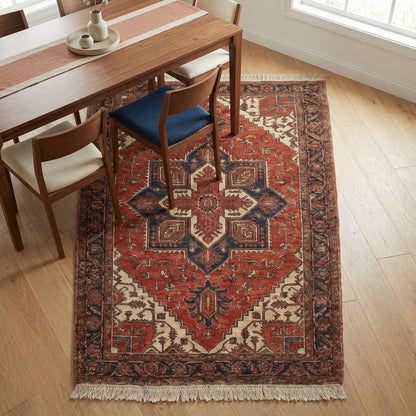 Hand Knotted Persian Medallion Wool Area Rug