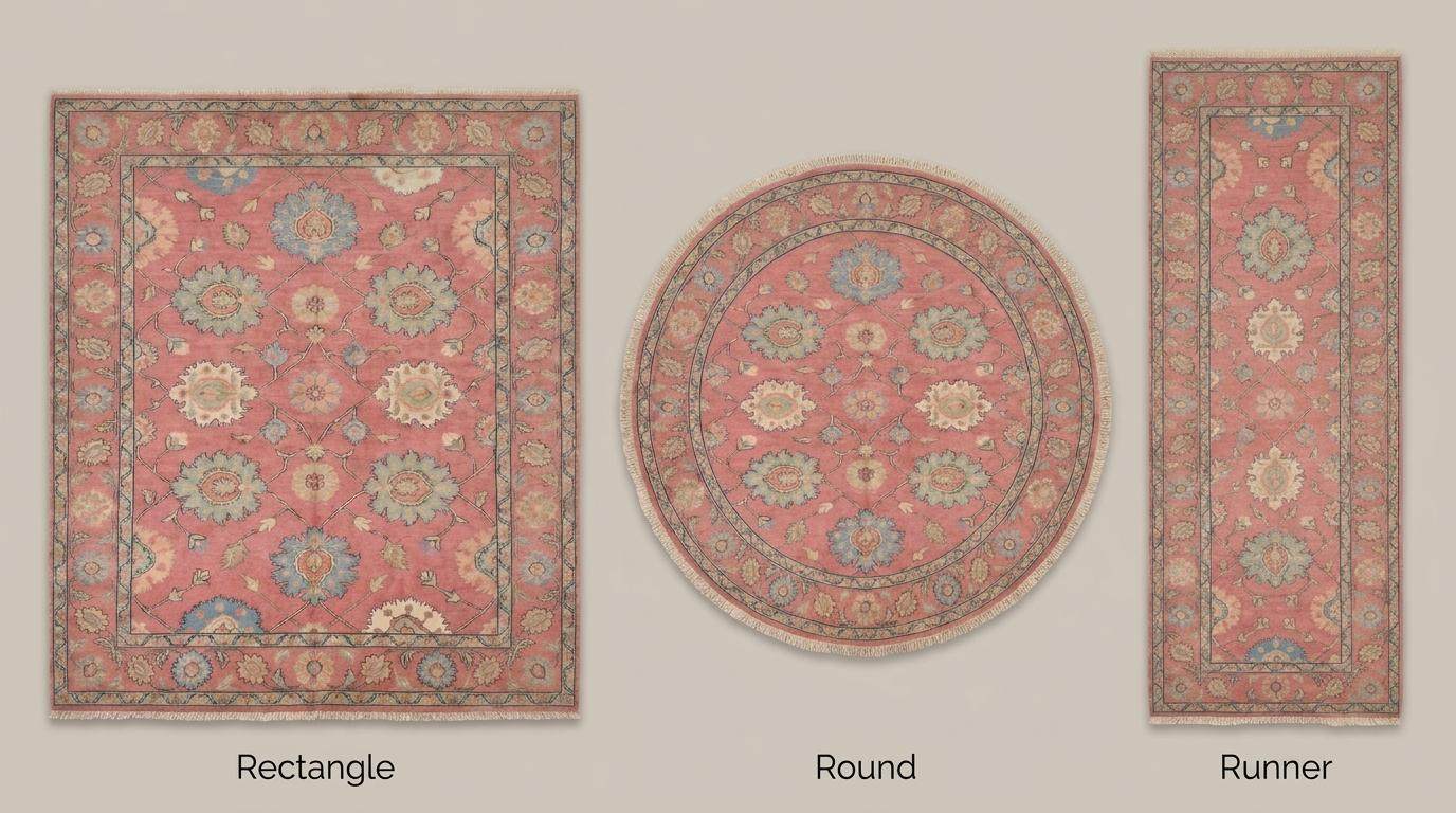 Handmade rectangle Oushak rug available in runner, hallway, area rug, and custom size options for home décor __etsy:8119356287