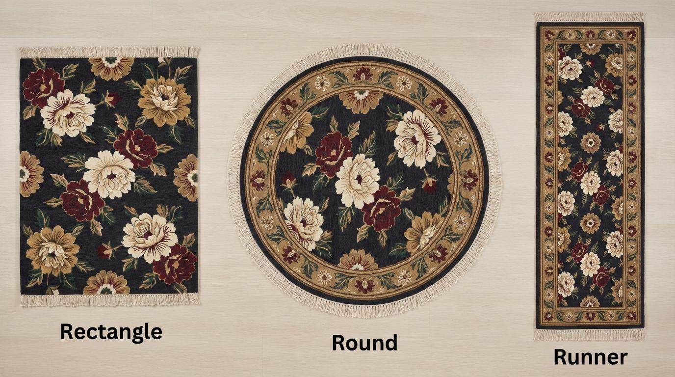 Hand Knotted Rug Wool, Black Floral Area Rug, Dark Moody Bedroom Decor, Large Flower Carpet, Traditional Living Room Rug 8x10, 9x12, 6x9 __etsy:7693691921