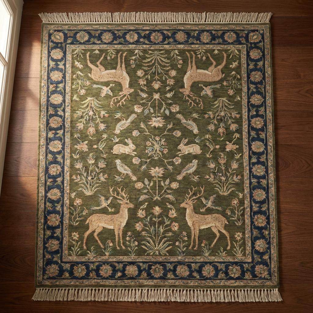 Heirloom quality handmade hand knotted rug designed for traditional interiors, reading rooms, and elegant home décor. __etsy:7685142400