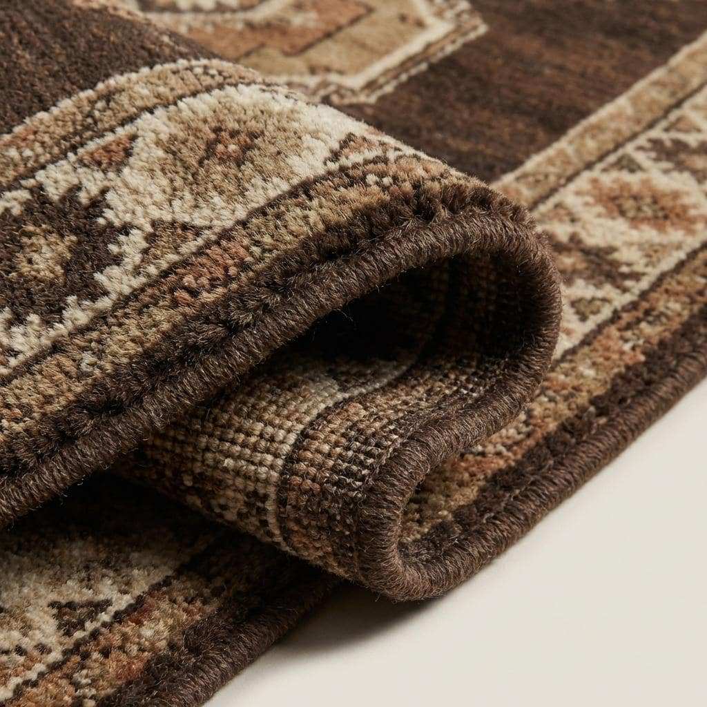 Hand Knotted Wool Tribal Area Rug, Rustic Geometric Living Room Decor