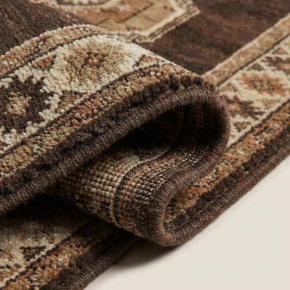 Hand Knotted Wool Tribal Area Rug, Rustic Geometric Living Room Decor