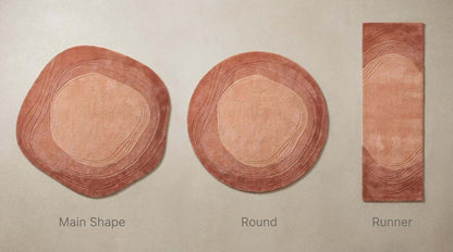 Abstract handmade rug available in rectangle, round, runner, hallway, and custom shape options for modern home decor __etsy:8055202049