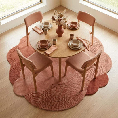 Hand Tufted Cloud Shape Irregular Rug, Abstract Pink Carpet for Nursery Living Room, Modern Organic Area Rug __etsy:8005930030