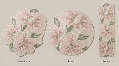 Custom floral rug available in irregular, rectangle, round, runner, and hallway carpet size options __etsy:8022433436