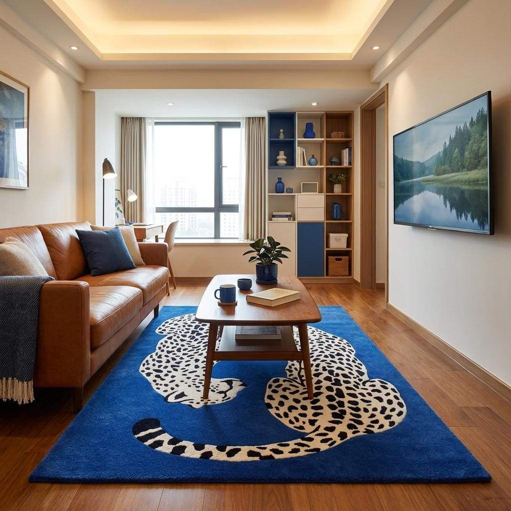Luxury handmade animal-inspired rug crafted from wool and designed for contemporary, eclectic, and designer interiors. __etsy:8083863332