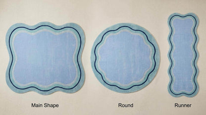 Handmade rug available in rectangle, round, runner, hallway, and custom irregular shapes for modern interiors __etsy:8084463931