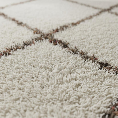 Hand-Tufted Wool Area Rug – Modern Moroccan Geometric Design
