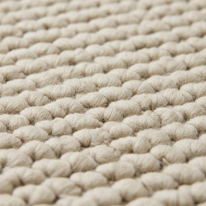 Handwoven Wool Rug, Chunky Loop Pile Area Rug, Neutral Ivory Wool Carpet, Scandinavian Minimalist Rug, Modern Cozy Living Room Floor Decor