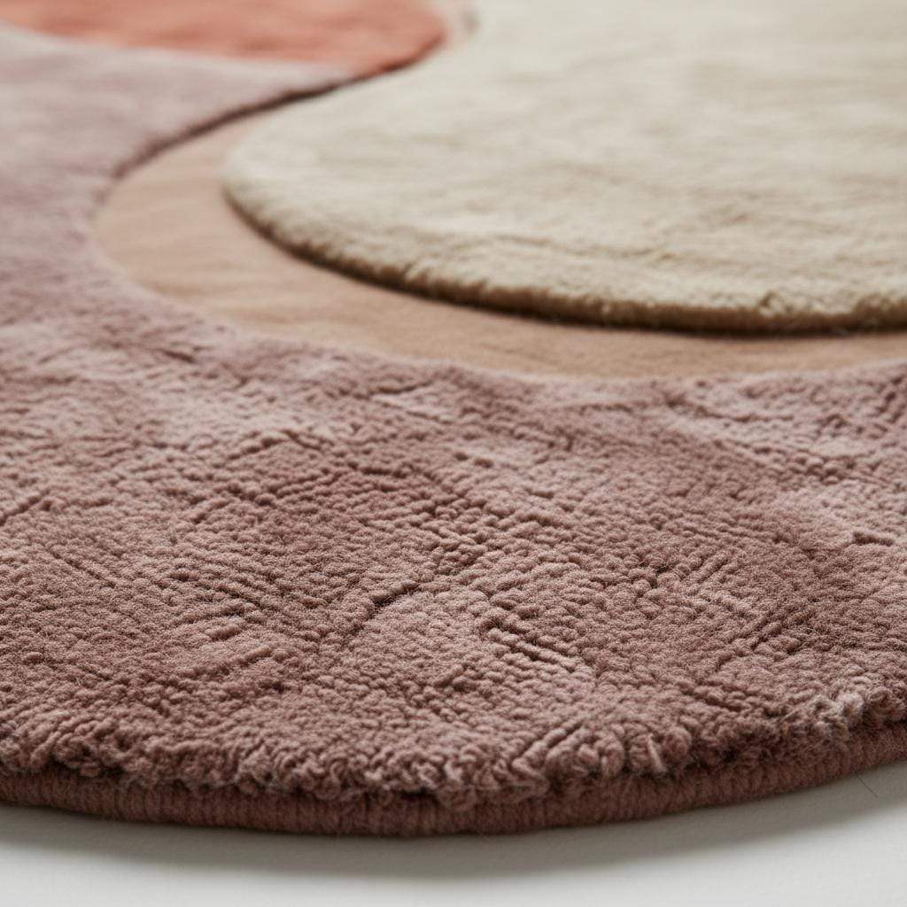 Irregular Shaped Rug • Organic Shape Abstract Extra large Rug • Wavy Modern Area Rug • Mid Century Modern Decor • Terracotta Living Room Rug __etsy:7544676739