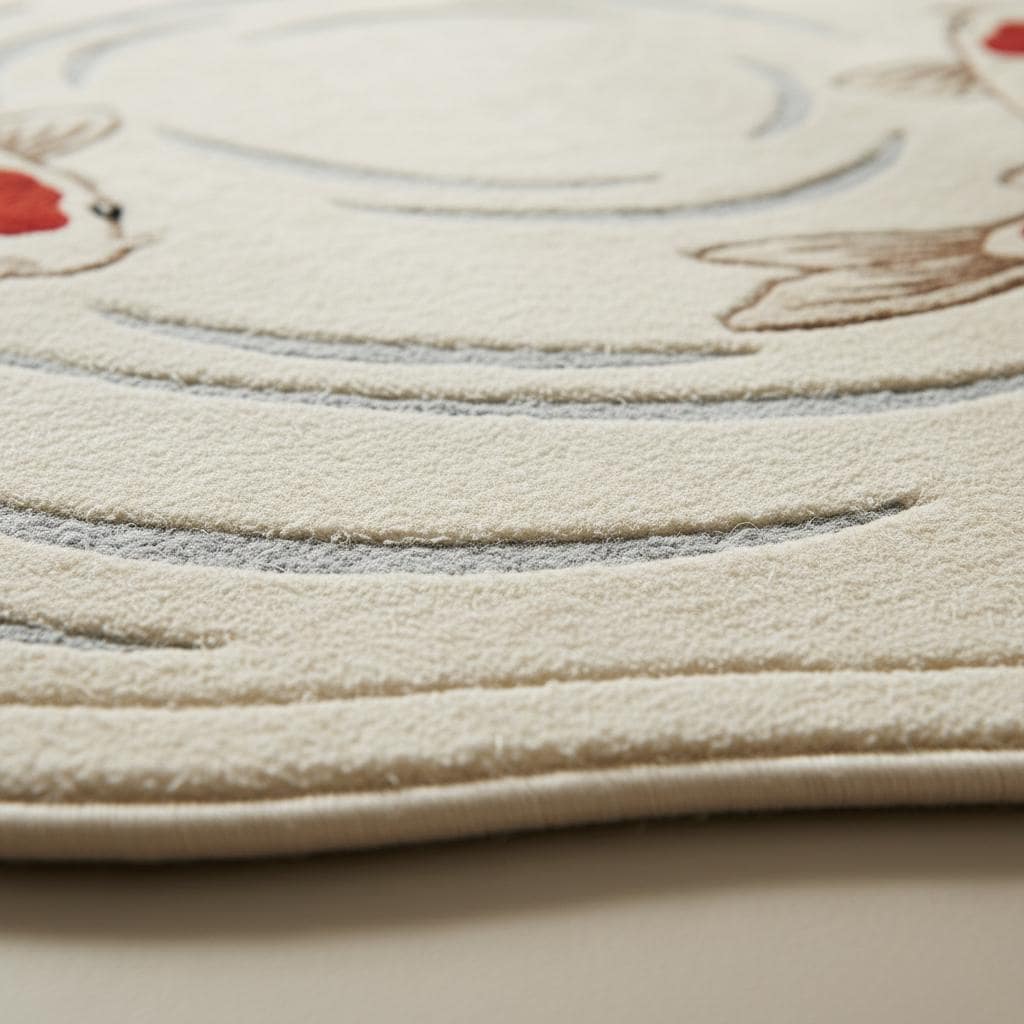 Koi Fish Area Rug Zen Japandi Living Room Nursery Soft Decorative Carpet