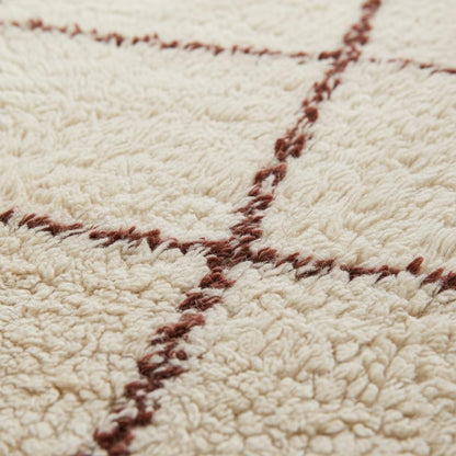 Luxury Cream Moroccan Shag Rug – Plush Berber Area Rug, Soft Boho Living Room Carpet, Handwoven High-Pile Wool Style Rug, Neutral Home Decor
