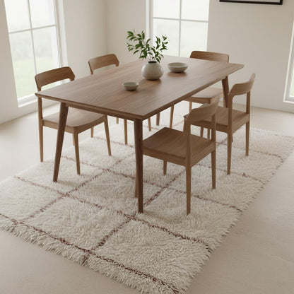 Luxury Cream Moroccan Shag Rug – Plush Berber Area Rug, Soft Boho Living Room Carpet, Handwoven High-Pile Wool Style Rug, Neutral Home Decor