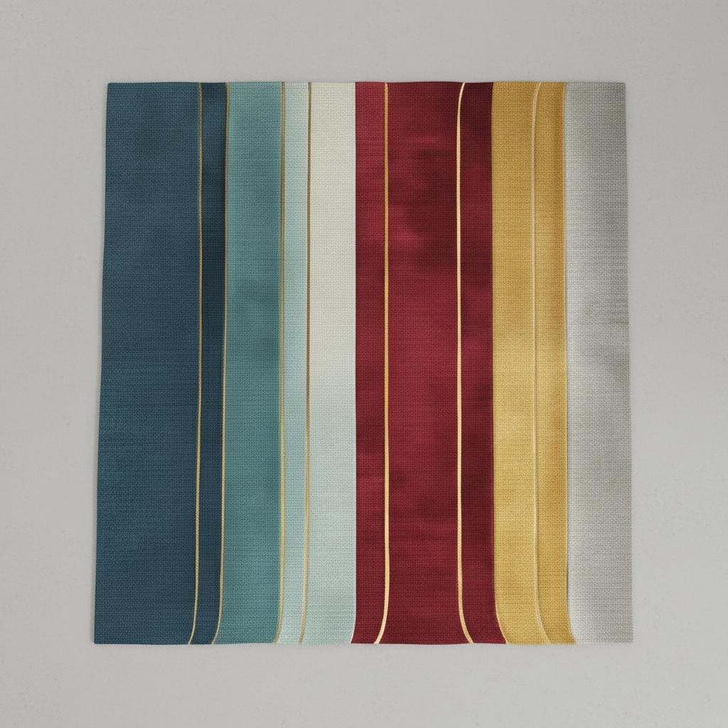 Metallic Gold Stripe Rug: Jewel Tone Hand-Woven Decor 9x12 Rug Teppich