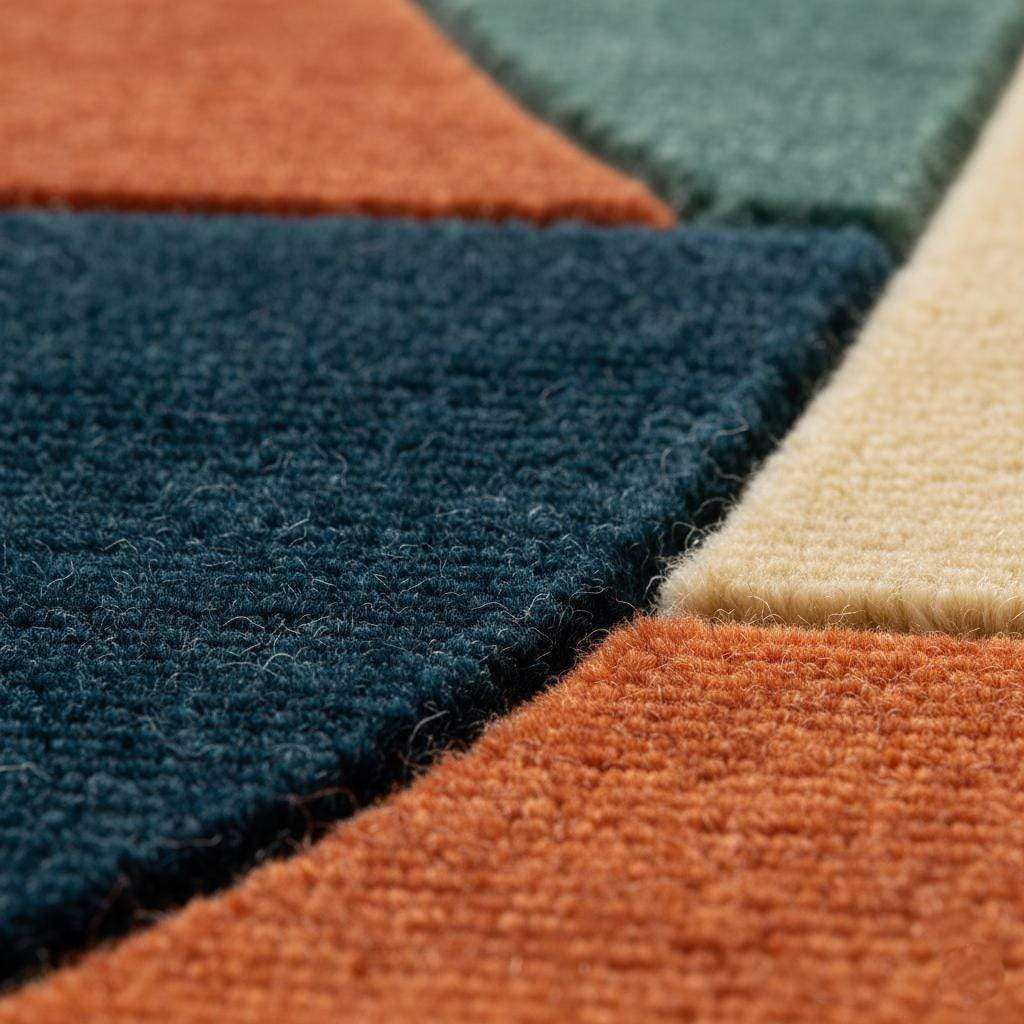 Modern Abstract Geometric Area Rug – Bold Colorful Statement Carpet for Living Room