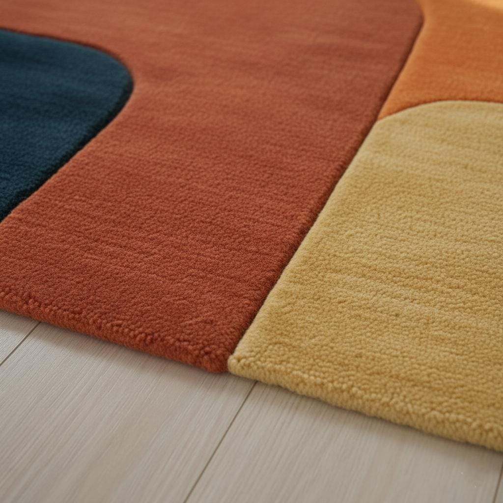 Modern Abstract Geometric Area Rug – Bold Colorful Statement Carpet for Living Room