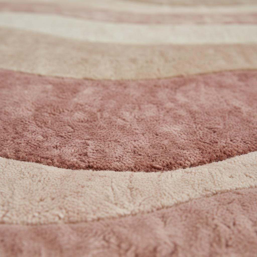 Modern Wave Pattern Pastel Area Rug Wavy Stripes Living Room Carpet