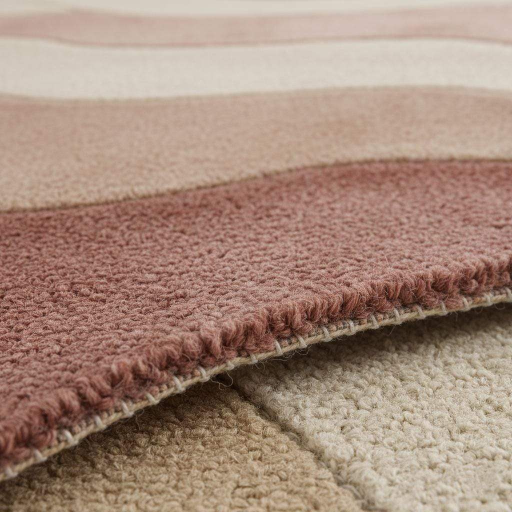 Modern Wave Pattern Pastel Area Rug Wavy Stripes Living Room Carpet