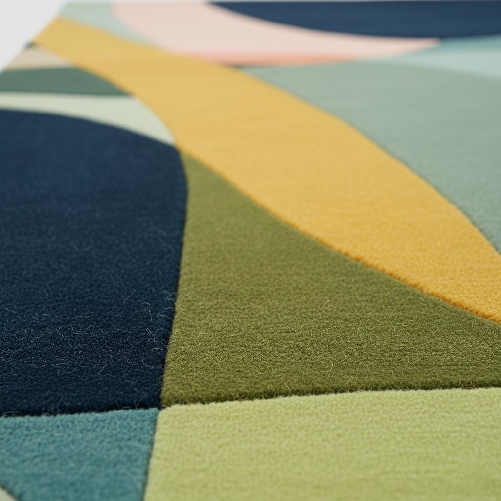 Multicolor Abstract Geometric Area Rug Rectangular Modern Retro Style 9x12 Rug Teppich