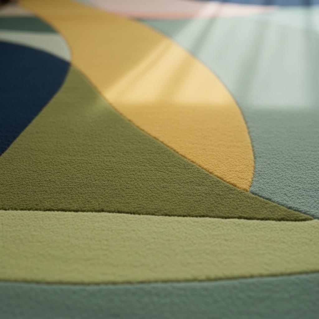 Multicolor Abstract Geometric Area Rug Rectangular Modern Retro Style 9x12 Rug Teppich