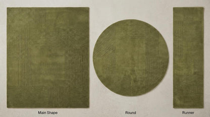 Olive Green Area Rug Modern Geometric Patchwork Rug Soft Textured Minimalist Living Room Carpet Scandinavian Japandi Home Decor