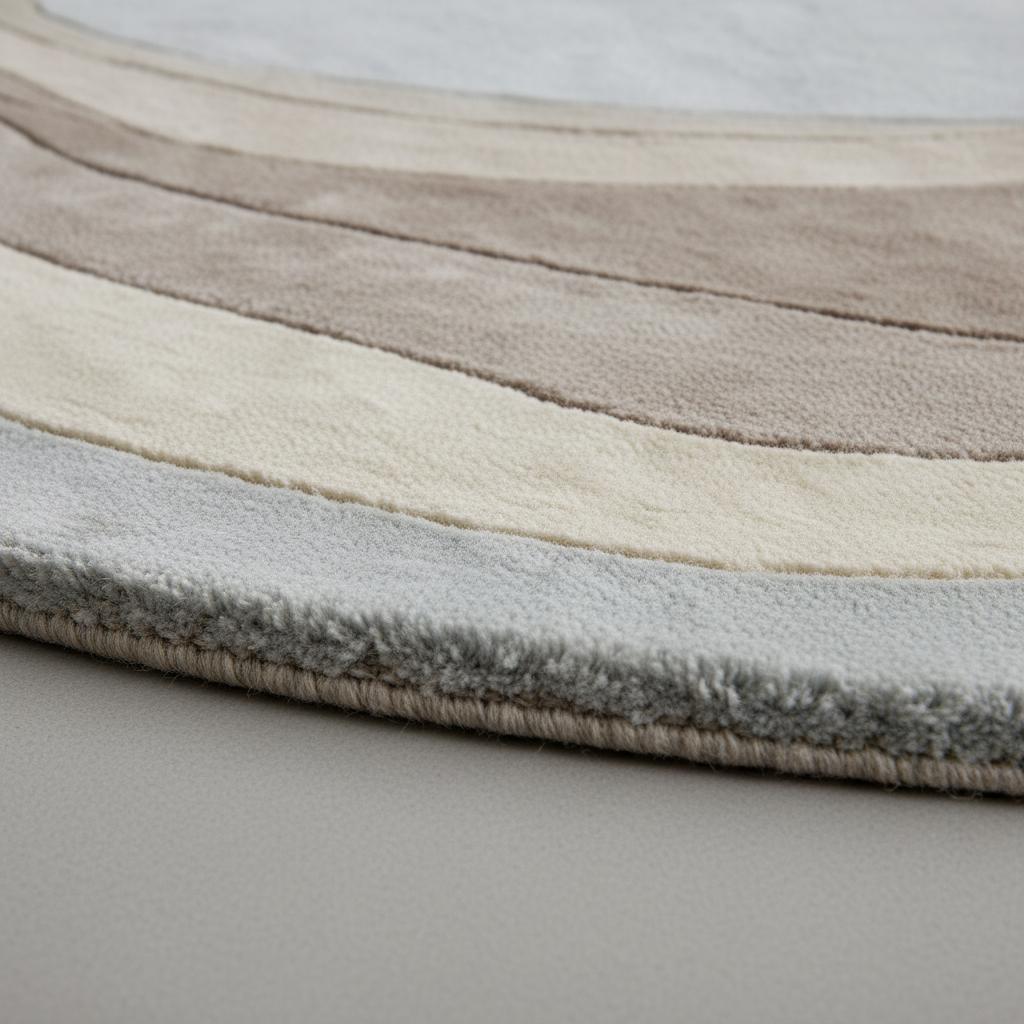 Organic Wavy Area Rug, Irregular Shaped Rug, Neutral Modern Abstract Carpet, Beige Cream Minimalist Living Room Rug, Scandinavian Decor